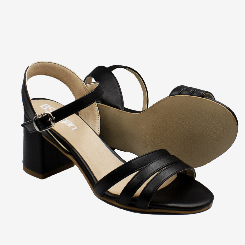 BETH sandalo con tacco - APPLESKIN - Nero - veganshoes