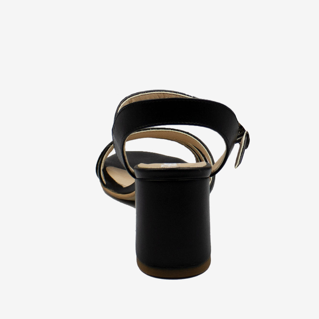 BETH sandalo con tacco - APPLESKIN - Nero - veganshoes