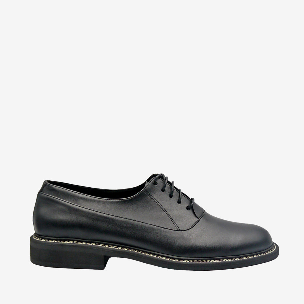 BOSS francesina Oxford - Pelle Mela Nera - veganshoes