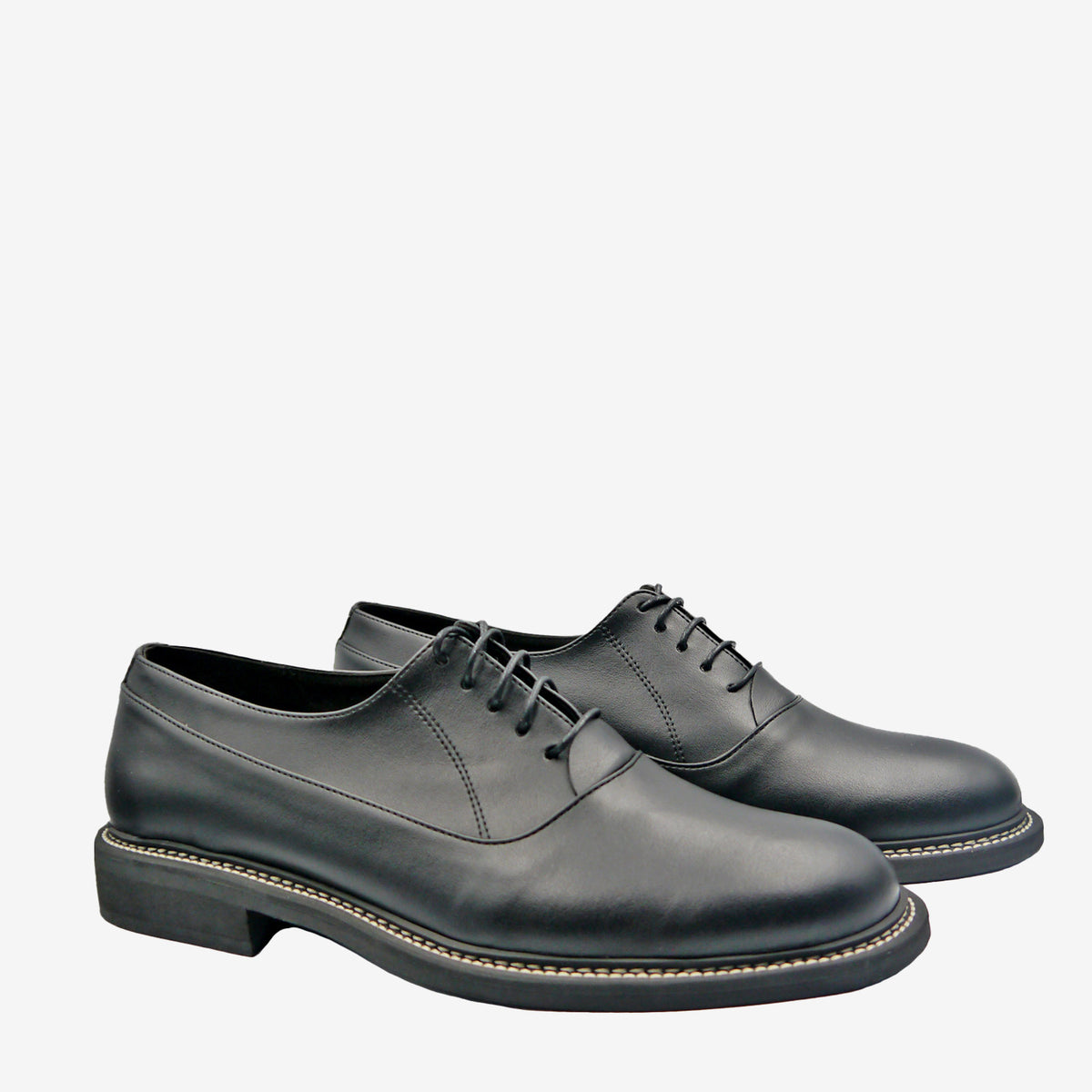 BOSS francesina Oxford - Pelle Mela Nera - veganshoes