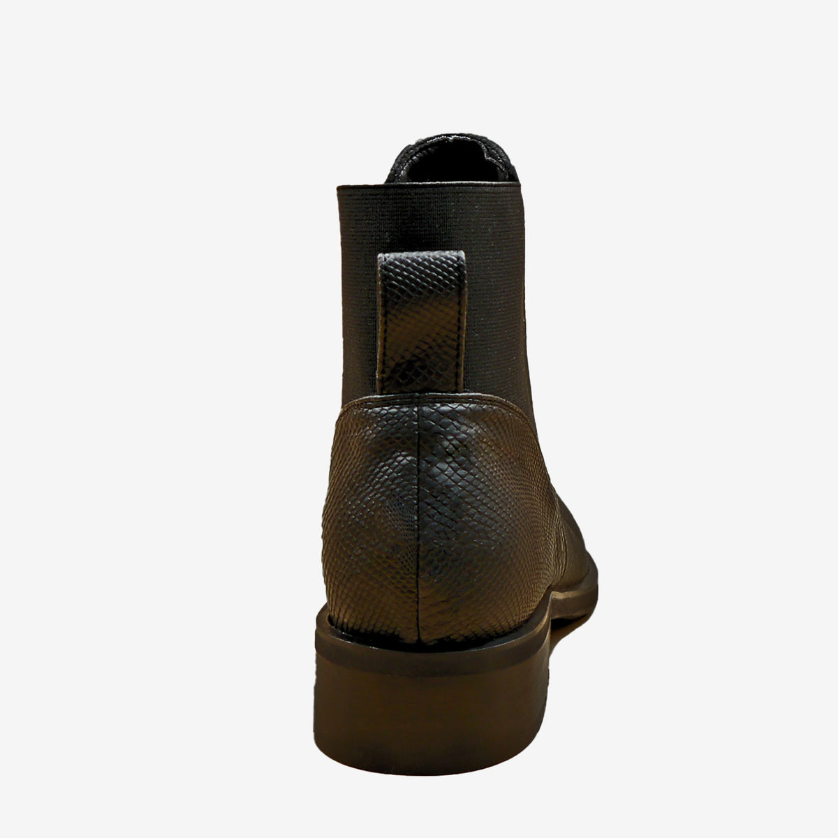 CLARA stivaletto chelsea pelle mela nera impermeabile - veganshoes