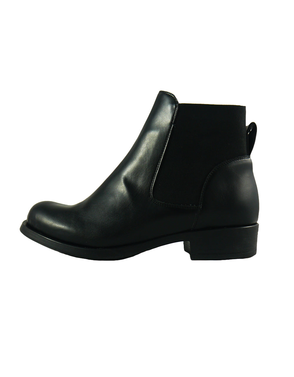 CLARA stivaletto chelsea microfibra nera impermeabile - veganshoes