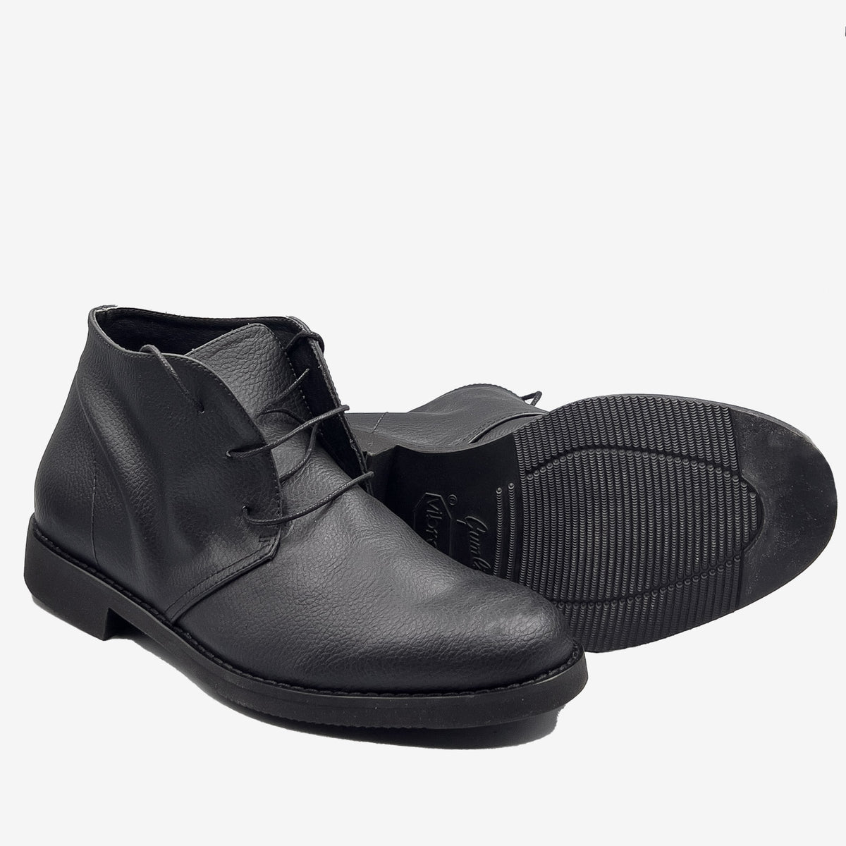 RYAN – Desert Boot Vegan Nera in Ohoskin® (Pelle di Arancia)