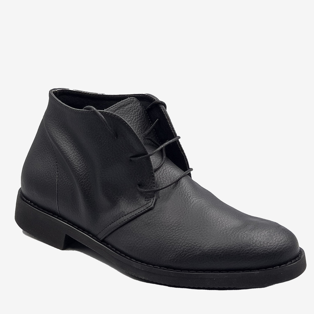 RYAN – Desert Boot Vegan Nera in Ohoskin® (Pelle di Arancia)
