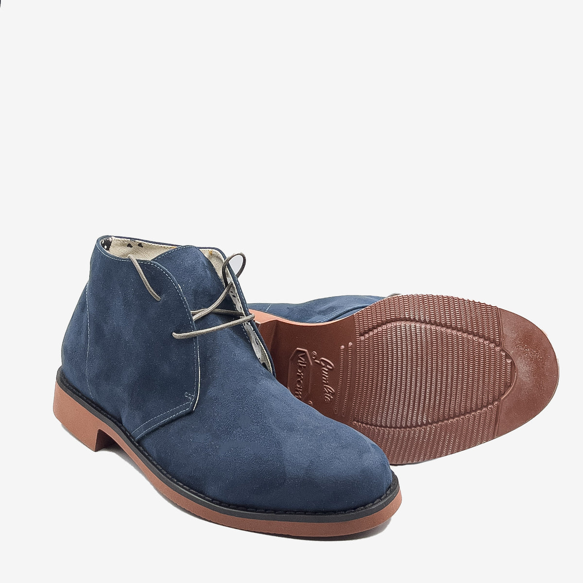 RYAN – Desert Boot Vegan Blu in Scamosciato da PET Riciclato (Fodera in Cotone)