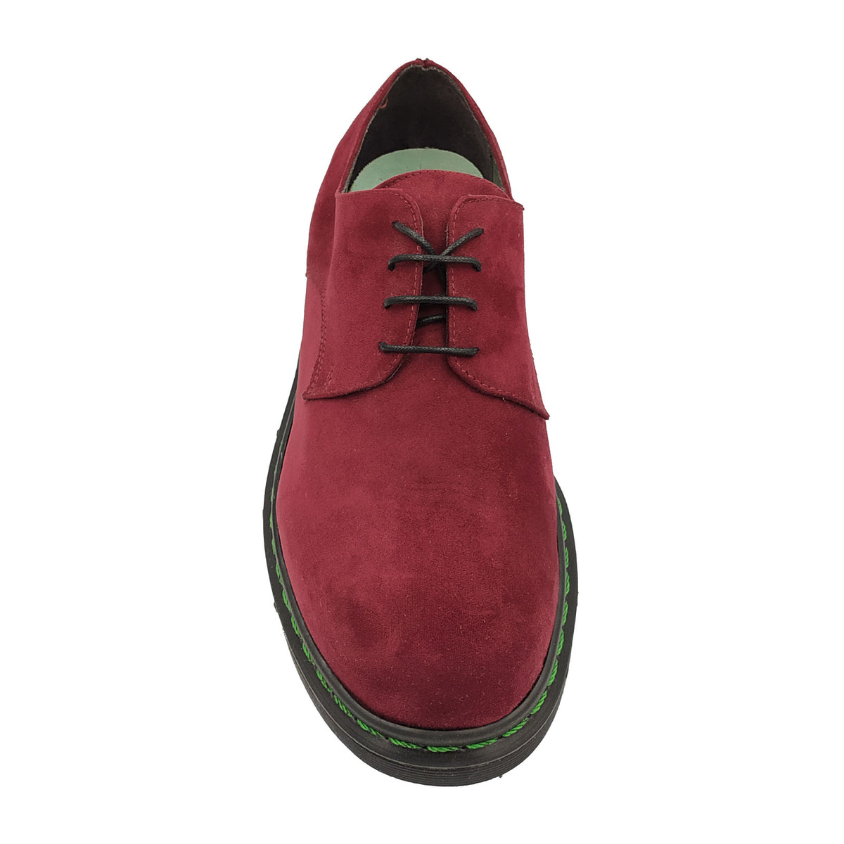 DR LOW derby - pet riciclato scamosciato bordeaux - veganshoes