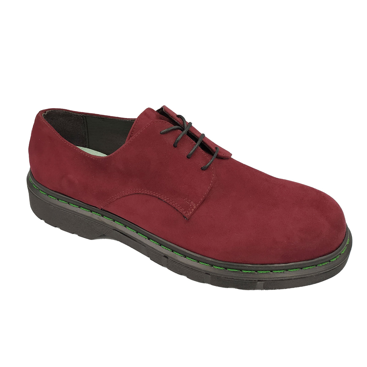 DR LOW derby - pet riciclato scamosciato bordeaux - veganshoes