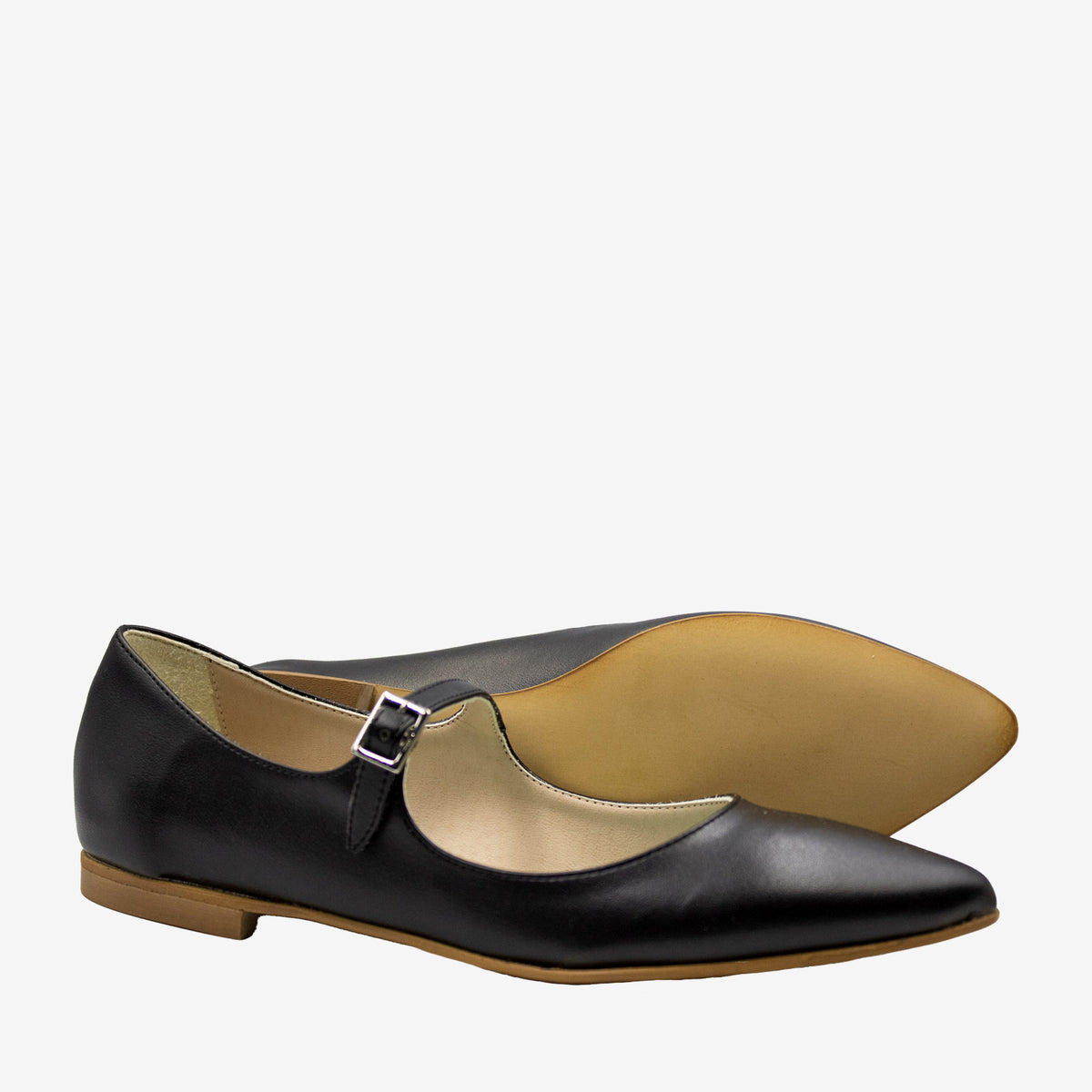 DOLLY ballerina nera - pelle mela - veganshoes