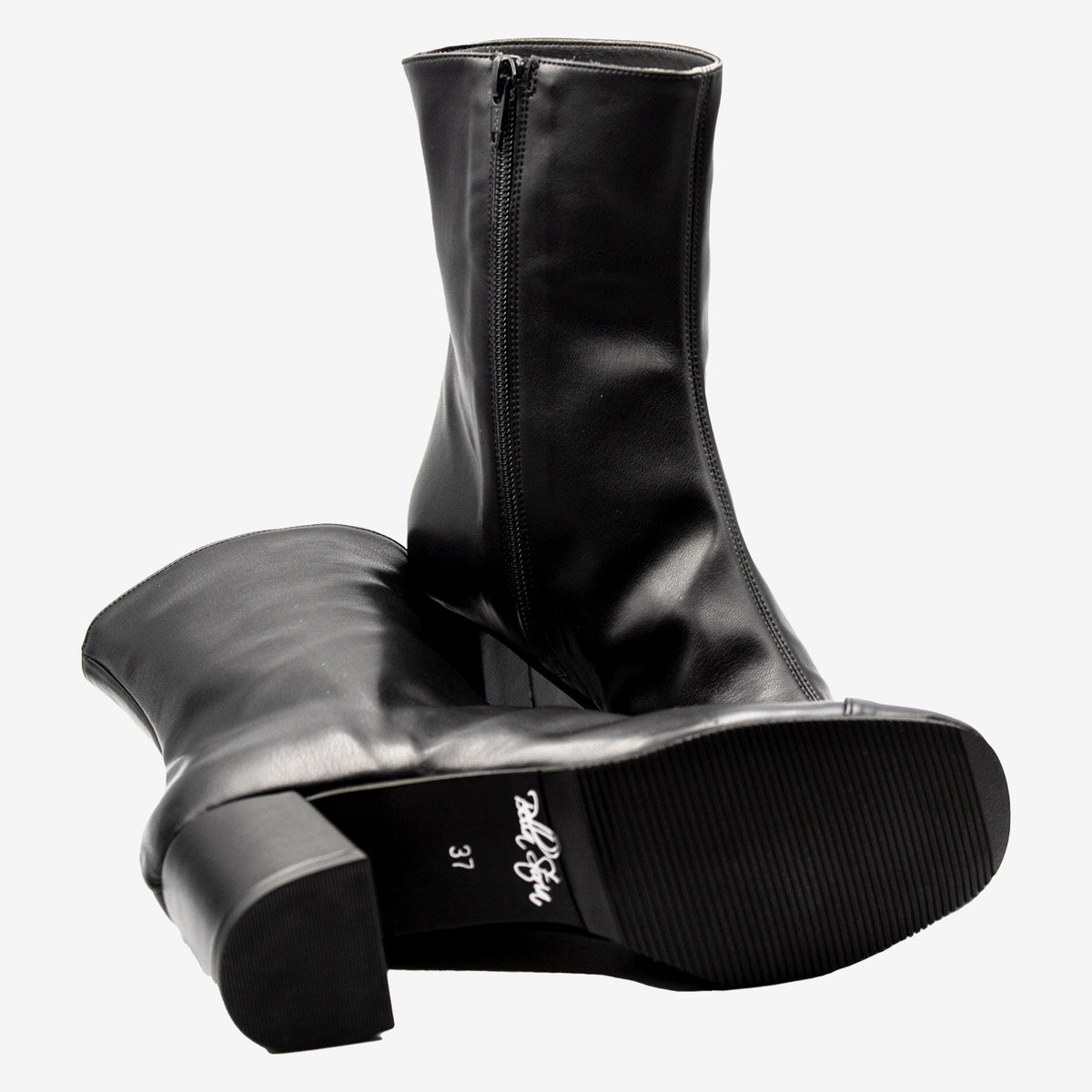 ELODIE stivaletto pelle mais biopolioli nero impermeabile - Veganshoes