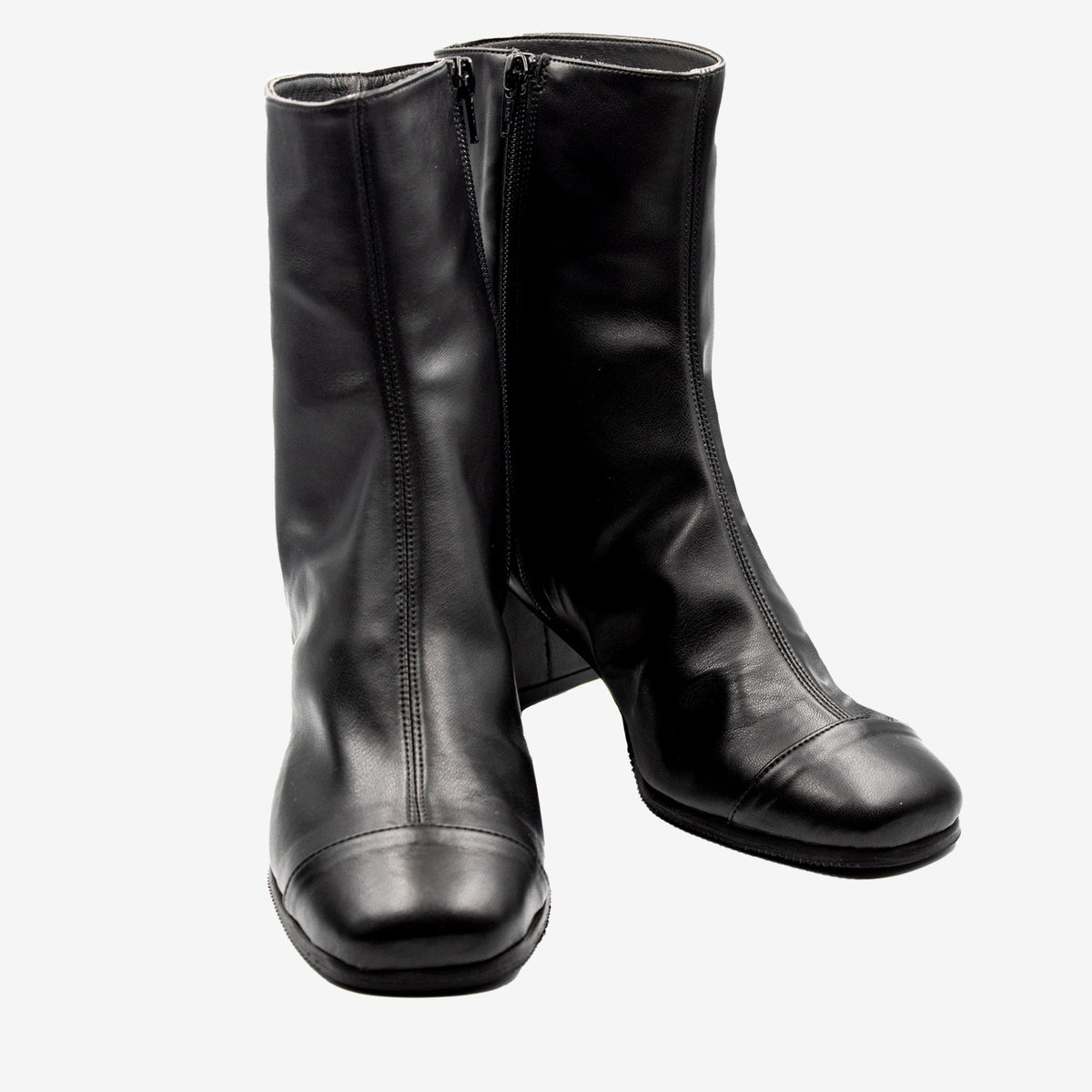 ELODIE stivaletto pelle mais biopolioli nero impermeabile - Veganshoes