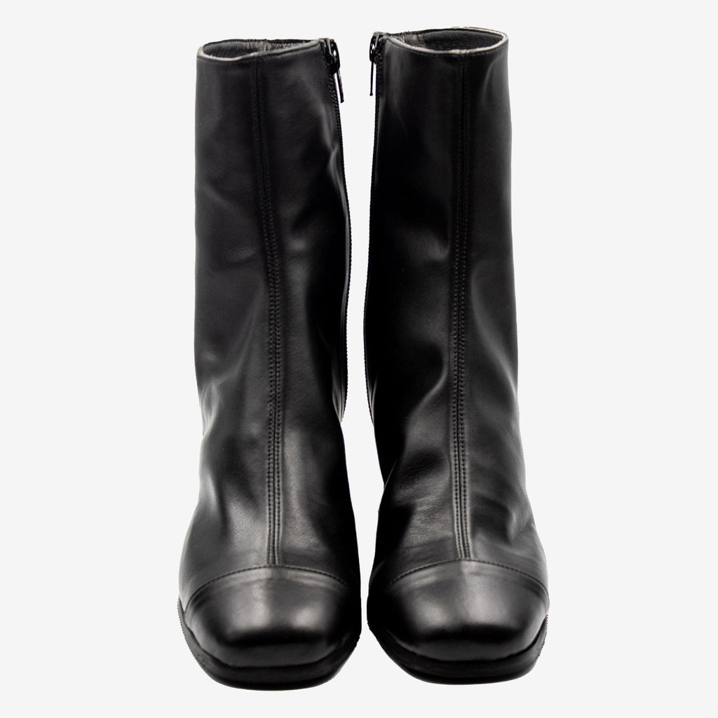 ELODIE stivaletto pelle mais biopolioli nero impermeabile - Veganshoes