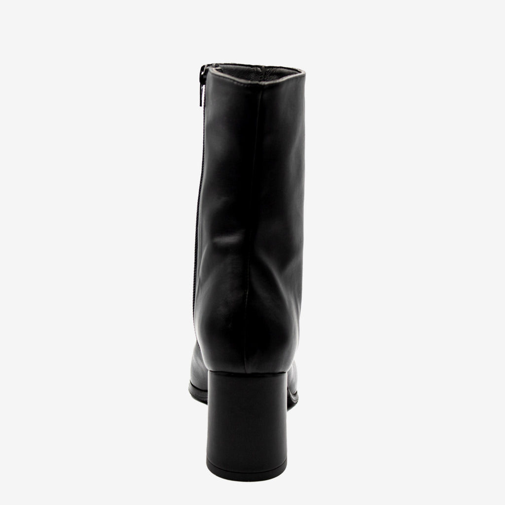 ELODIE stivaletto pelle mais biopolioli nero impermeabile - Veganshoes