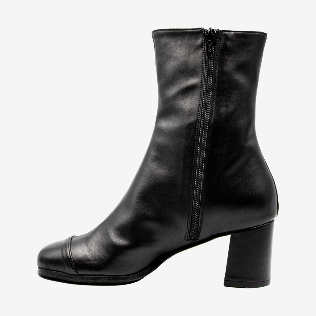 ELODIE stivaletto pelle mais biopolioli nero impermeabile - Veganshoes