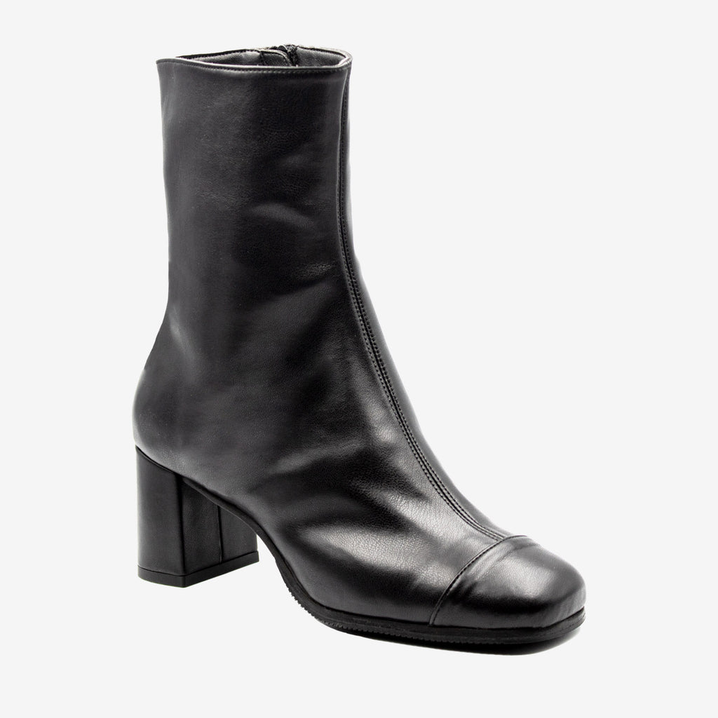 ELODIE stivaletto pelle mais biopolioli nero impermeabile - Veganshoes