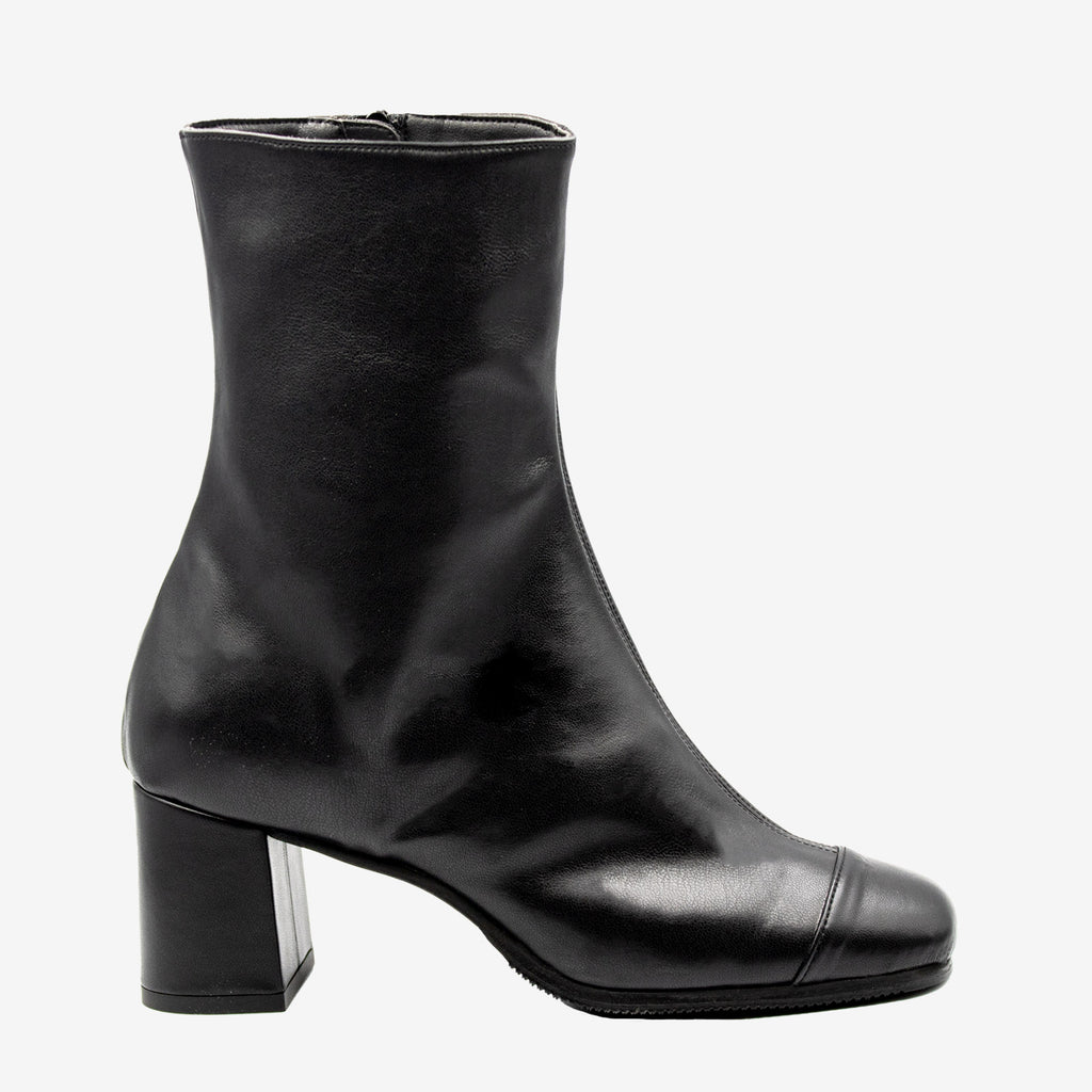 ELODIE stivaletto pelle mais biopolioli nero impermeabile - Veganshoes