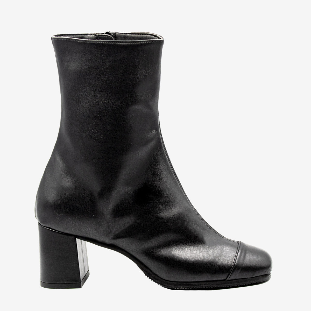 ELODIE stivaletto pelle mais biopolioli nero impermeabile - Veganshoes