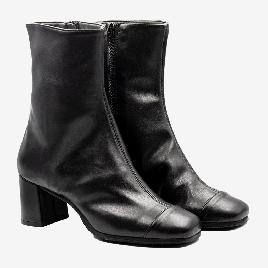 ELODIE stivaletto pelle mais biopolioli nero impermeabile - Veganshoes