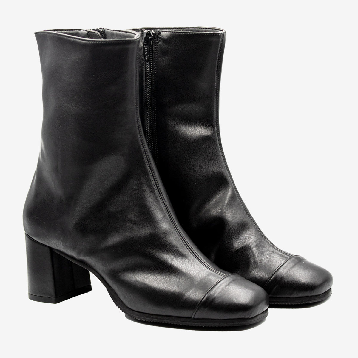 ELODIE stivaletto pelle mais biopolioli nero impermeabile - Veganshoes