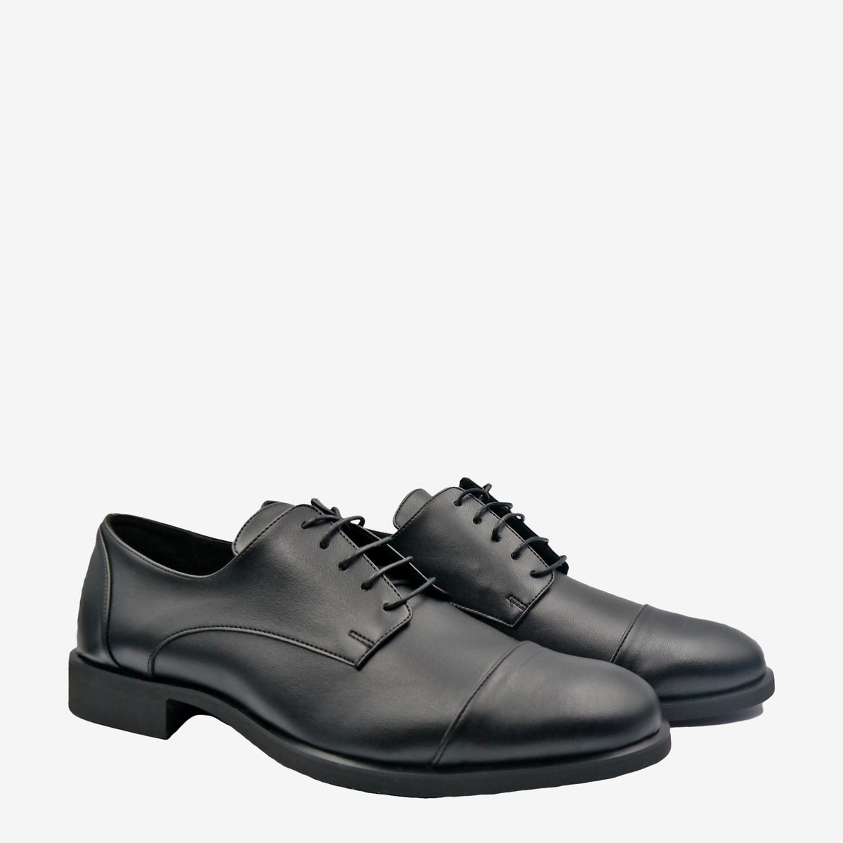 FORD Derby - Pelle Mela Nero - veganshoes