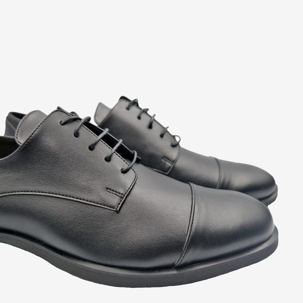 FORD Derby - Pelle Mela Nero - veganshoes