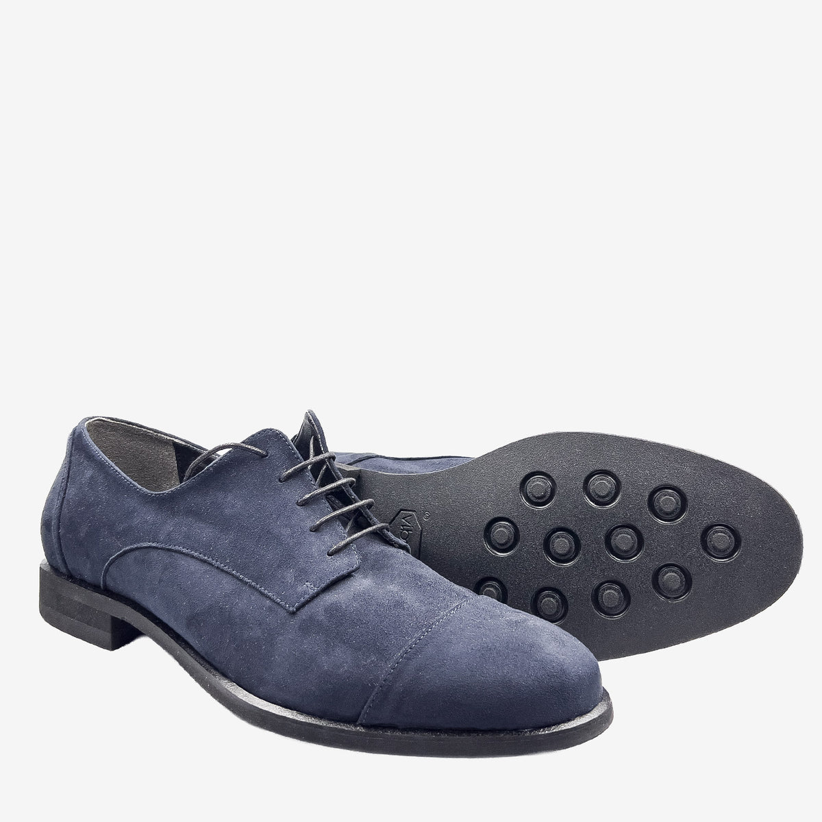 FORD Derby - RPet scamosciato blu - veganshoes