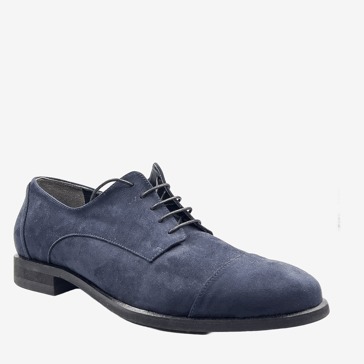 FORD Derby - RPet scamosciato blu - veganshoes