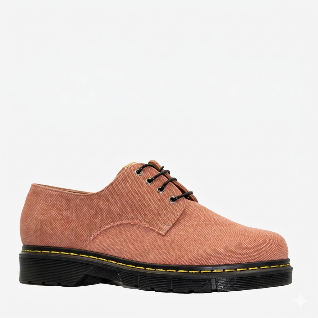 DR LOW derby - canapa rossa - veganshoes