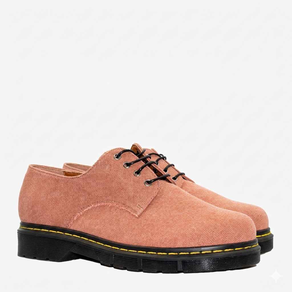 DR LOW derby - canapa rossa - veganshoes