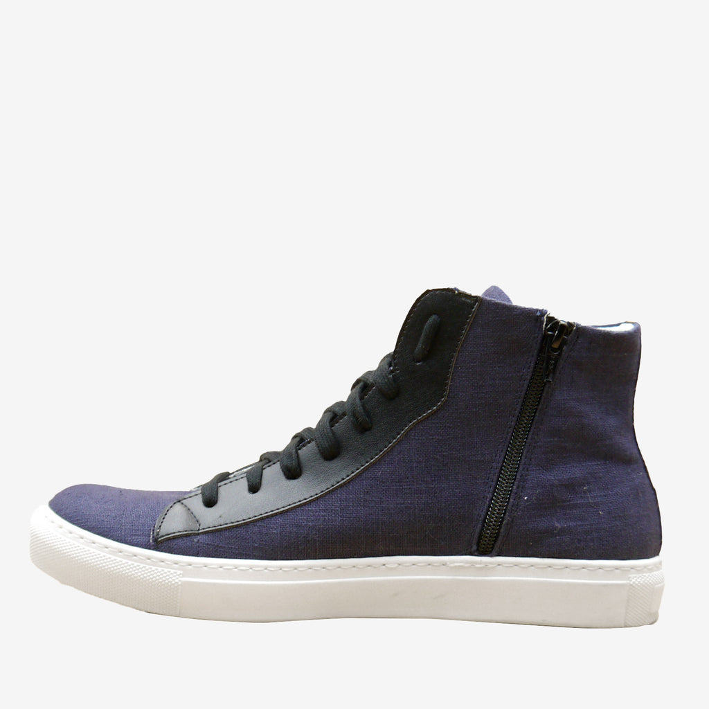 NATURE sneakers alta - Ortica impermeabile e Pelle Mela