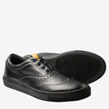 RICKY sneakers brogue - microfibra nera- veganshoes