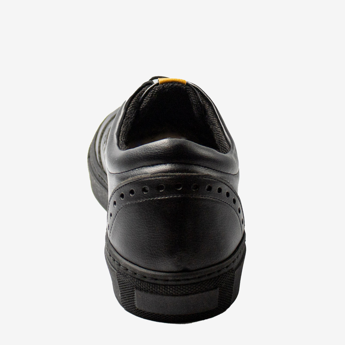 RICKY sneakers brogue - microfibra nera- veganshoes
