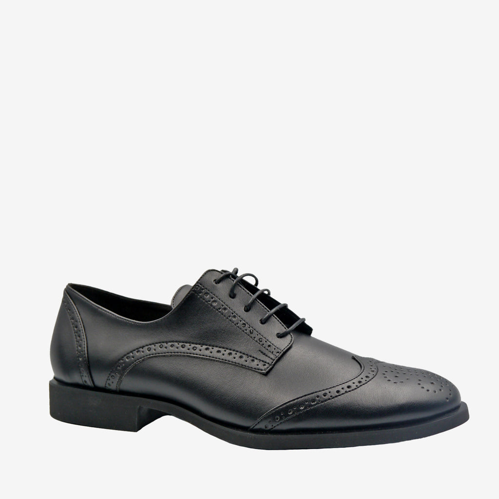 ROYAL Derby brogue - Pelle Mela Nero - veganshoes