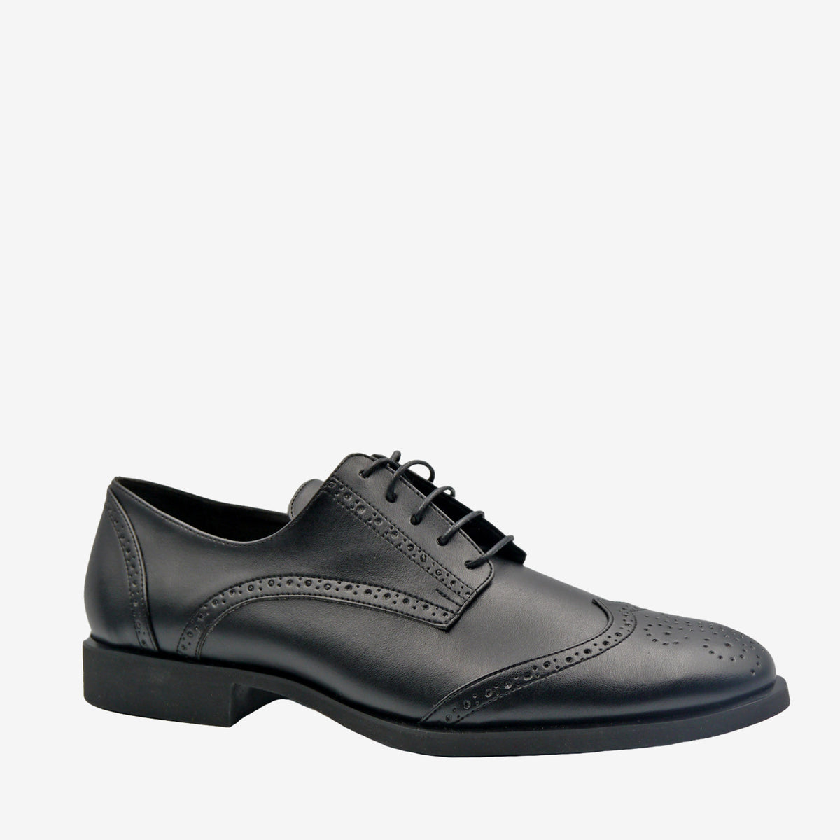 ROYAL Derby brogue - Pelle Mela Nero - veganshoes