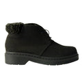 ANNIE derby microfibra nera con dettaglio pelo bioceramica pet riciclato veganshoes