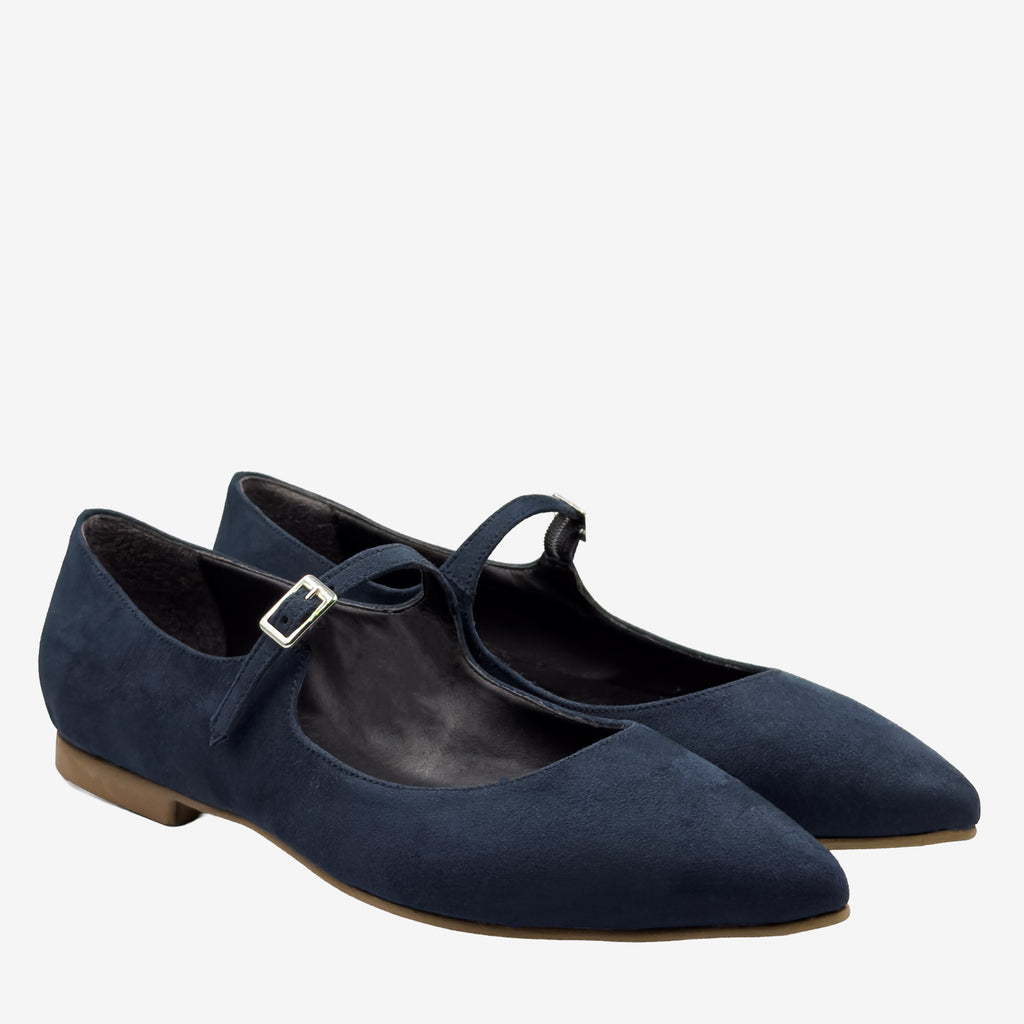 Ballerina Vegan Dolly in PET Riciclato Blu | Bellastoria