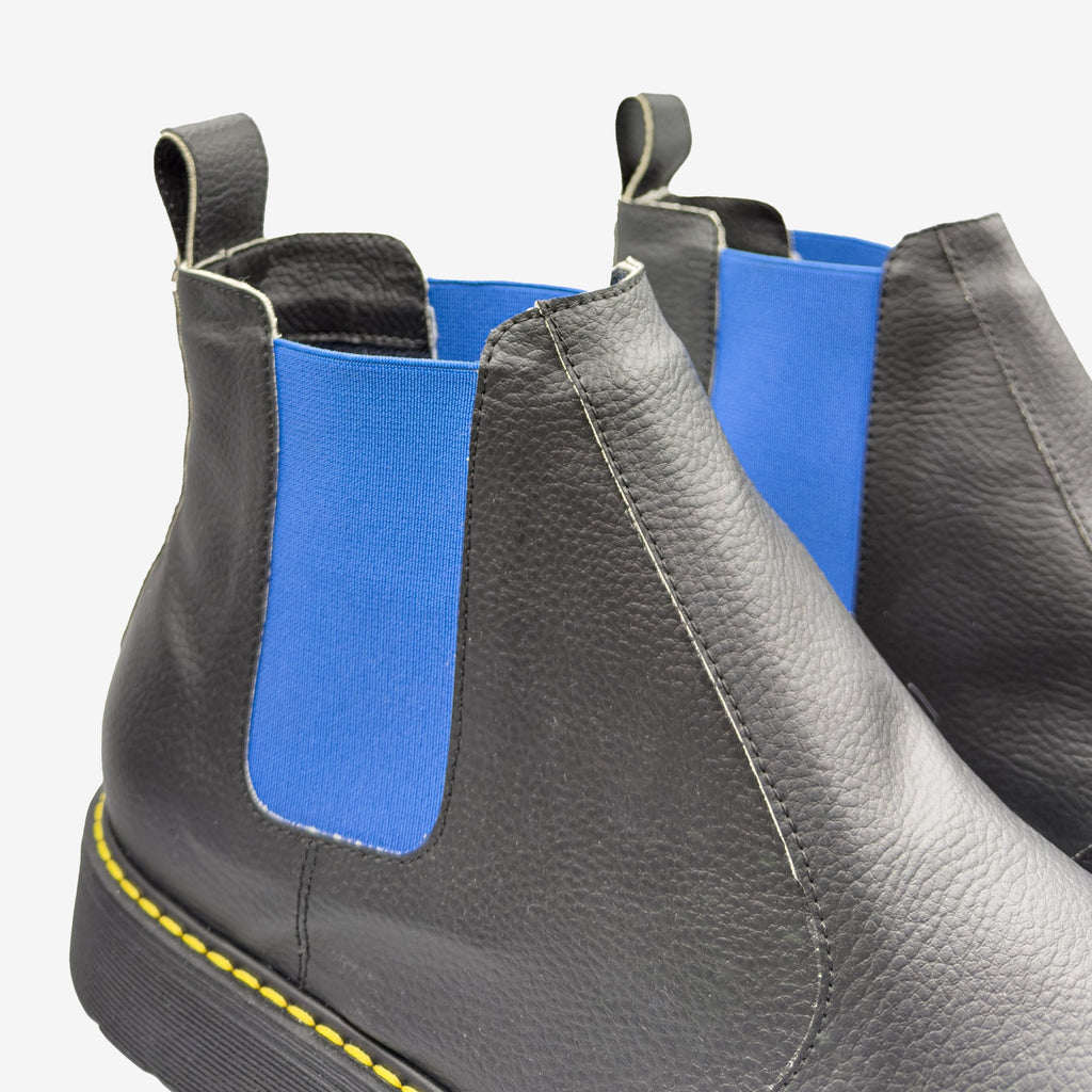 DR BERRY - tronchetto con elastico blu - in arancia - veganshoes