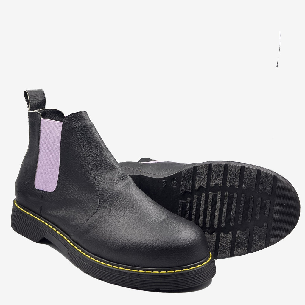 DR BERRY - tronchetto con elastico Lilla - in arancia - veganshoes