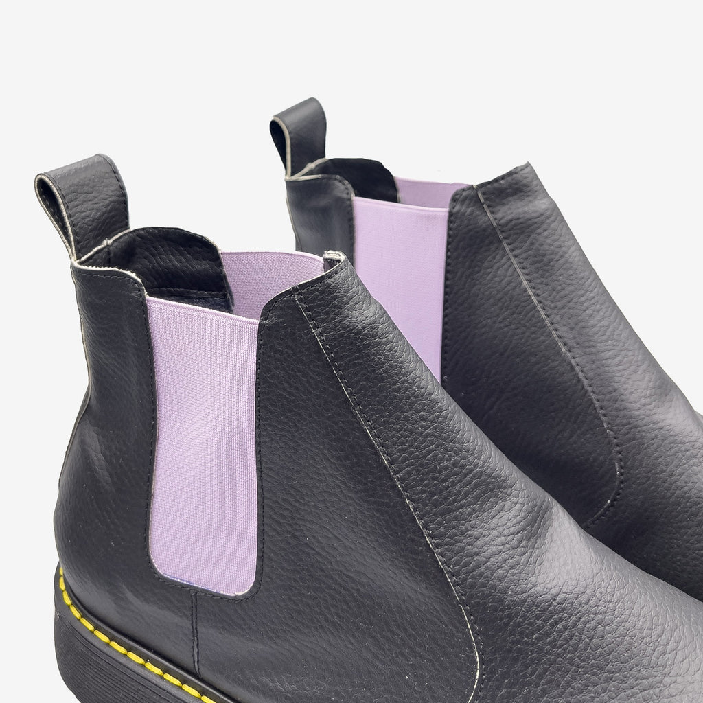 DR BERRY - tronchetto con elastico Lilla - in arancia - veganshoes
