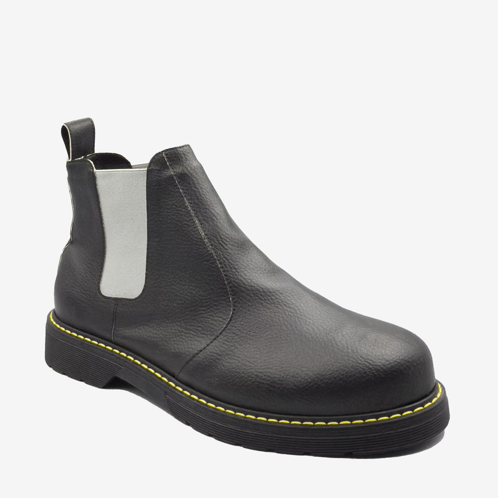 DR BERRY - tronchetto con elastico grigio chiaro - in arancia - veganshoes