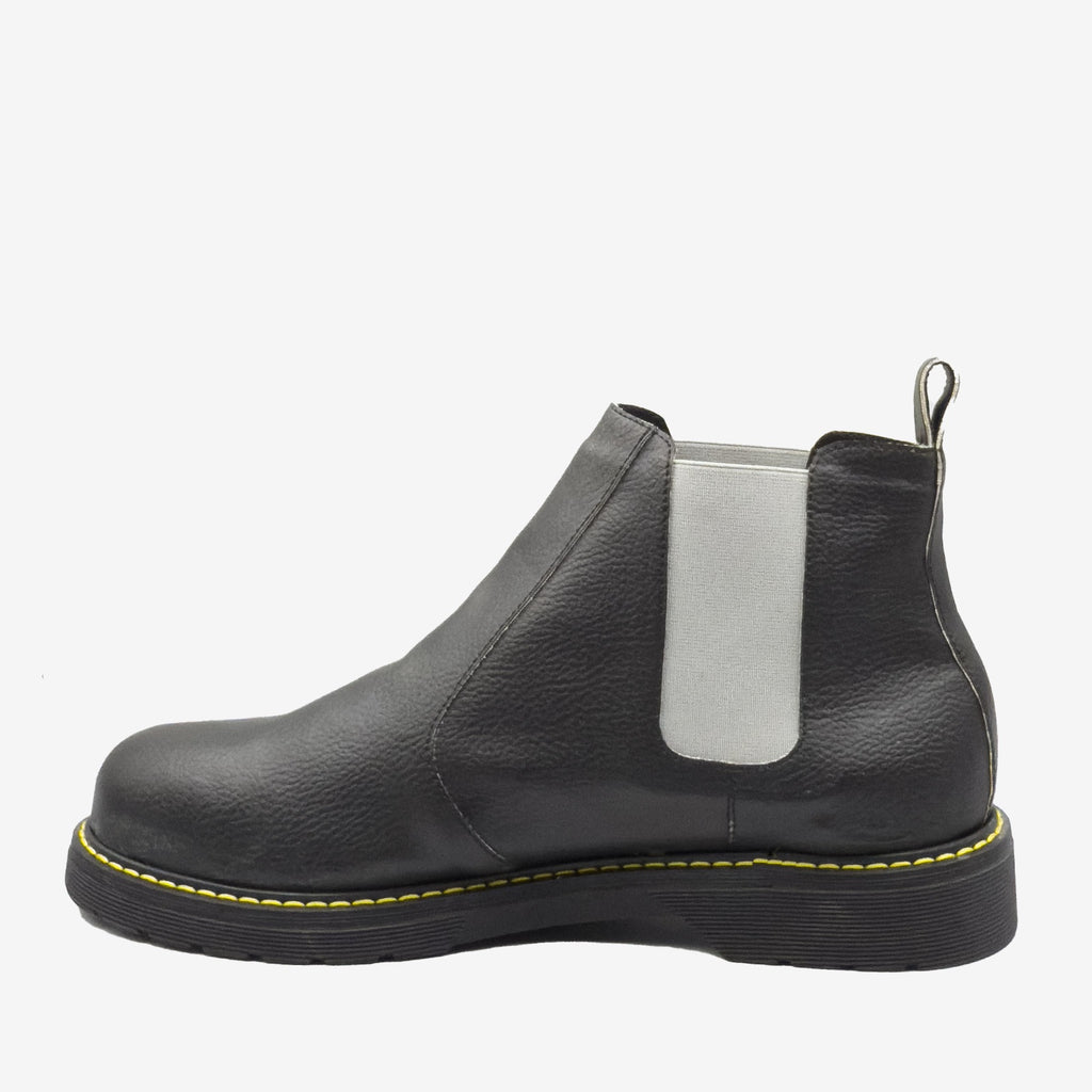 DR BERRY - tronchetto con elastico grigio chiaro - in arancia - veganshoes