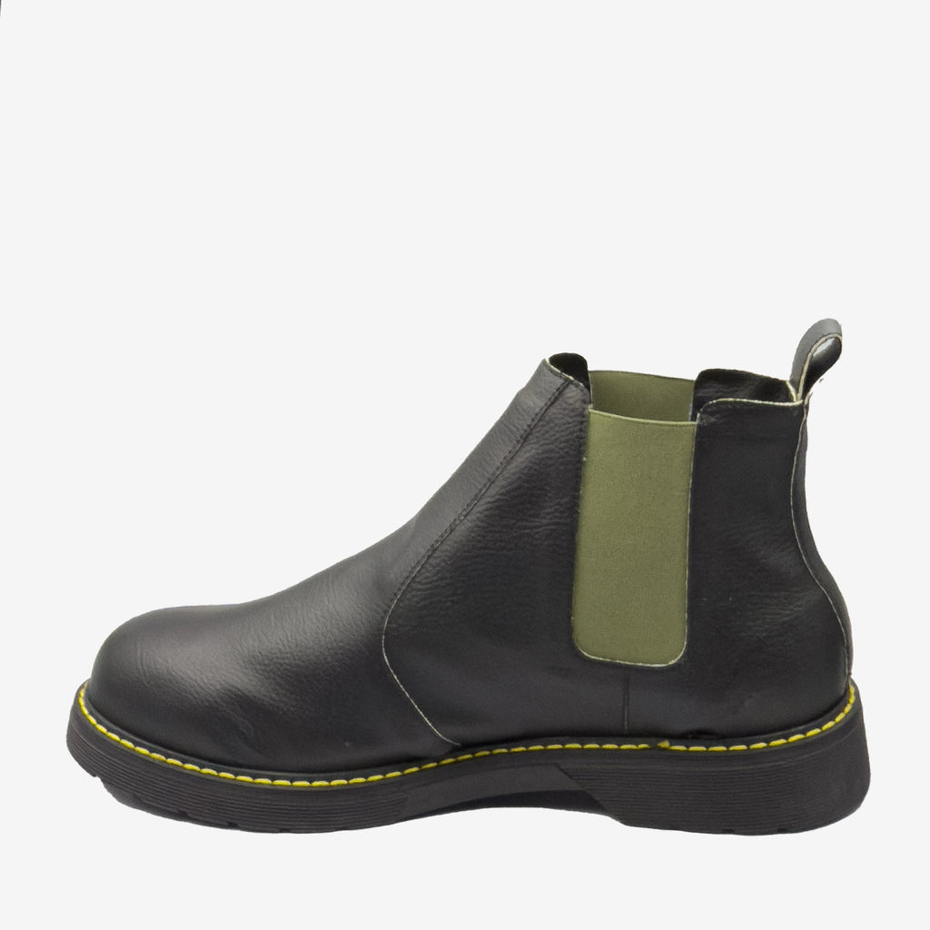 DR BERRY - tronchetto con elastico salvia - in arancia - veganshoes