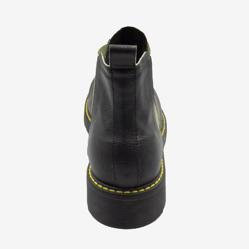 DR BERRY - tronchetto con elastico salvia - in arancia - veganshoes