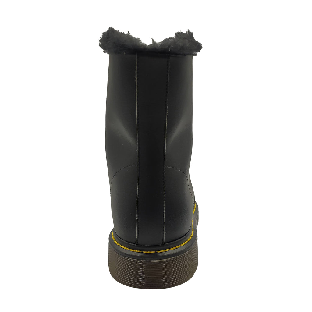 DOCTOR micro nera fodera pelosa in PET riciclato anfibio veganshoes