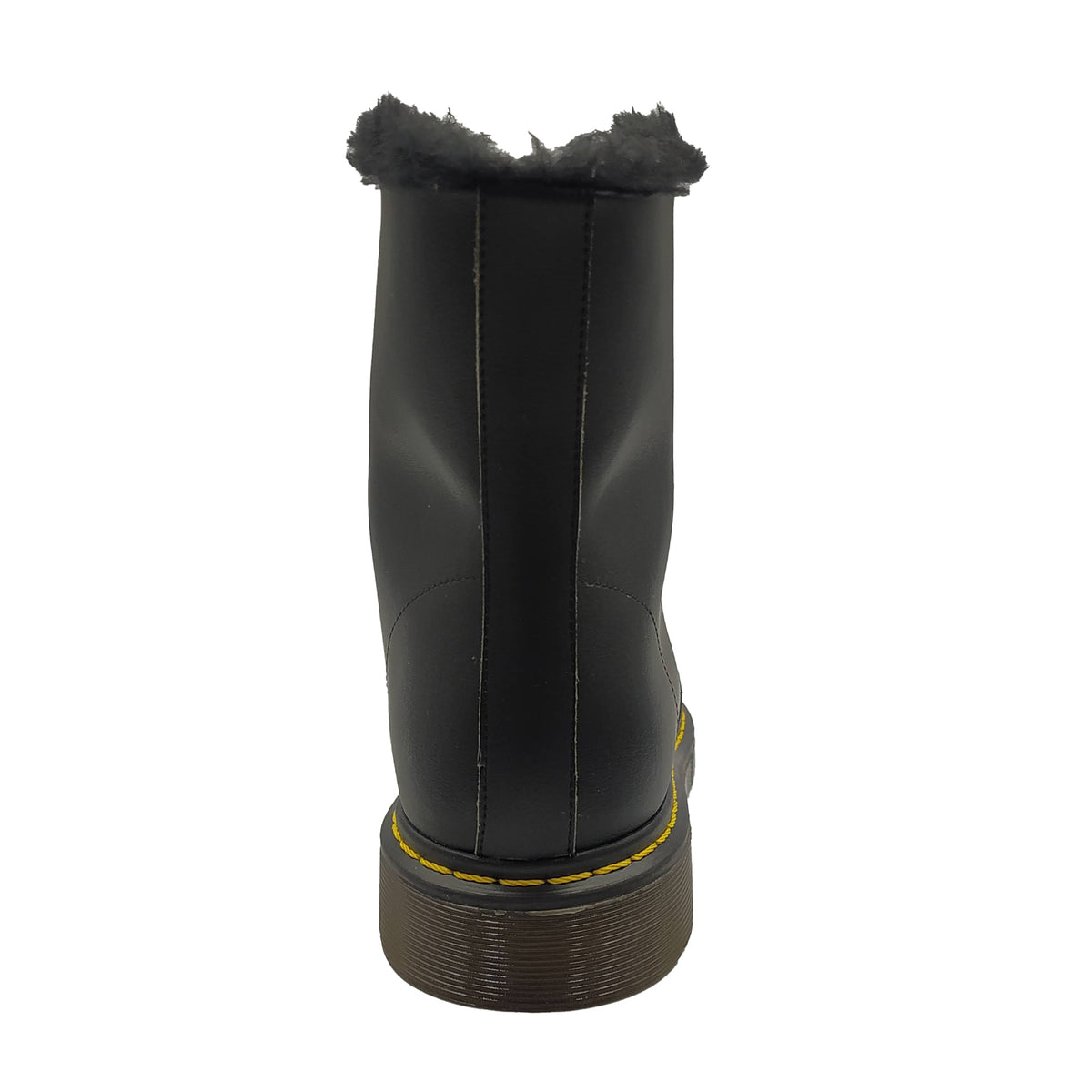 DOCTOR micro nera fodera pelosa in PET riciclato anfibio veganshoes