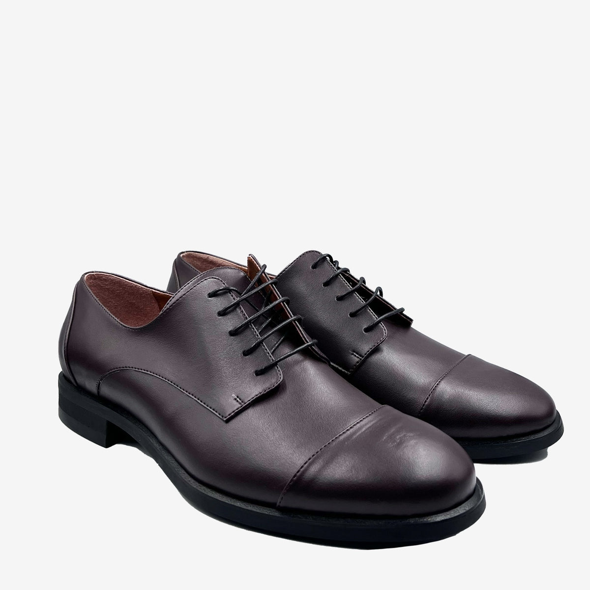 FORD Derby - mela apple skin marrone - veganshoes