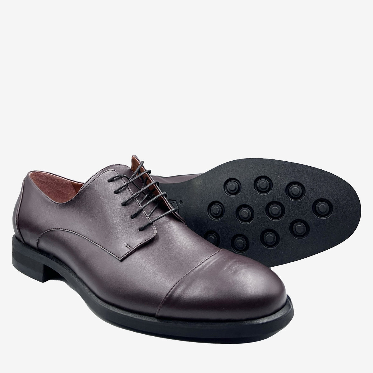 FORD Derby - mela apple skin marrone - veganshoes