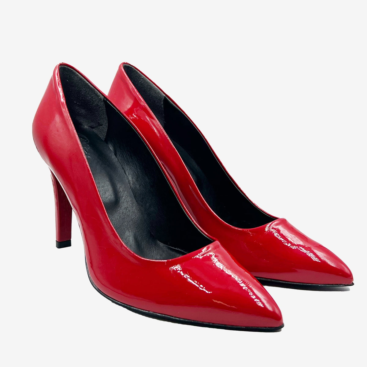 LOREDANA - Décolleté vegan in vernice rossa tacco 90