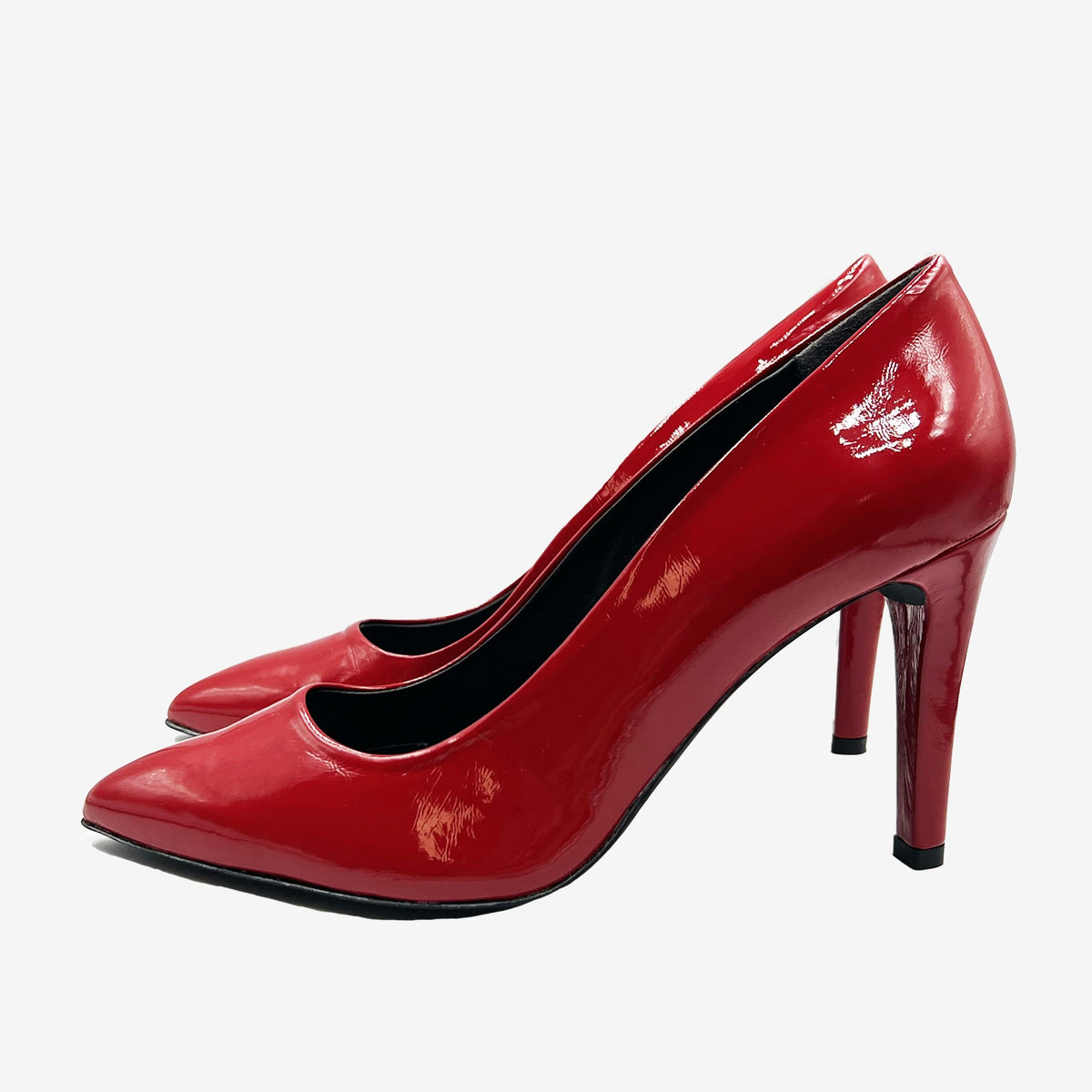 LOREDANA - Décolleté vegan in vernice rossa tacco 90