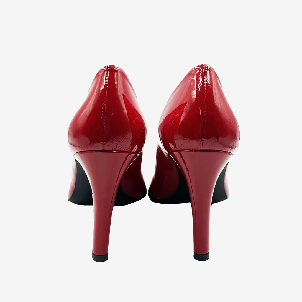 LOREDANA - Décolleté vegan in vernice rossa tacco 90