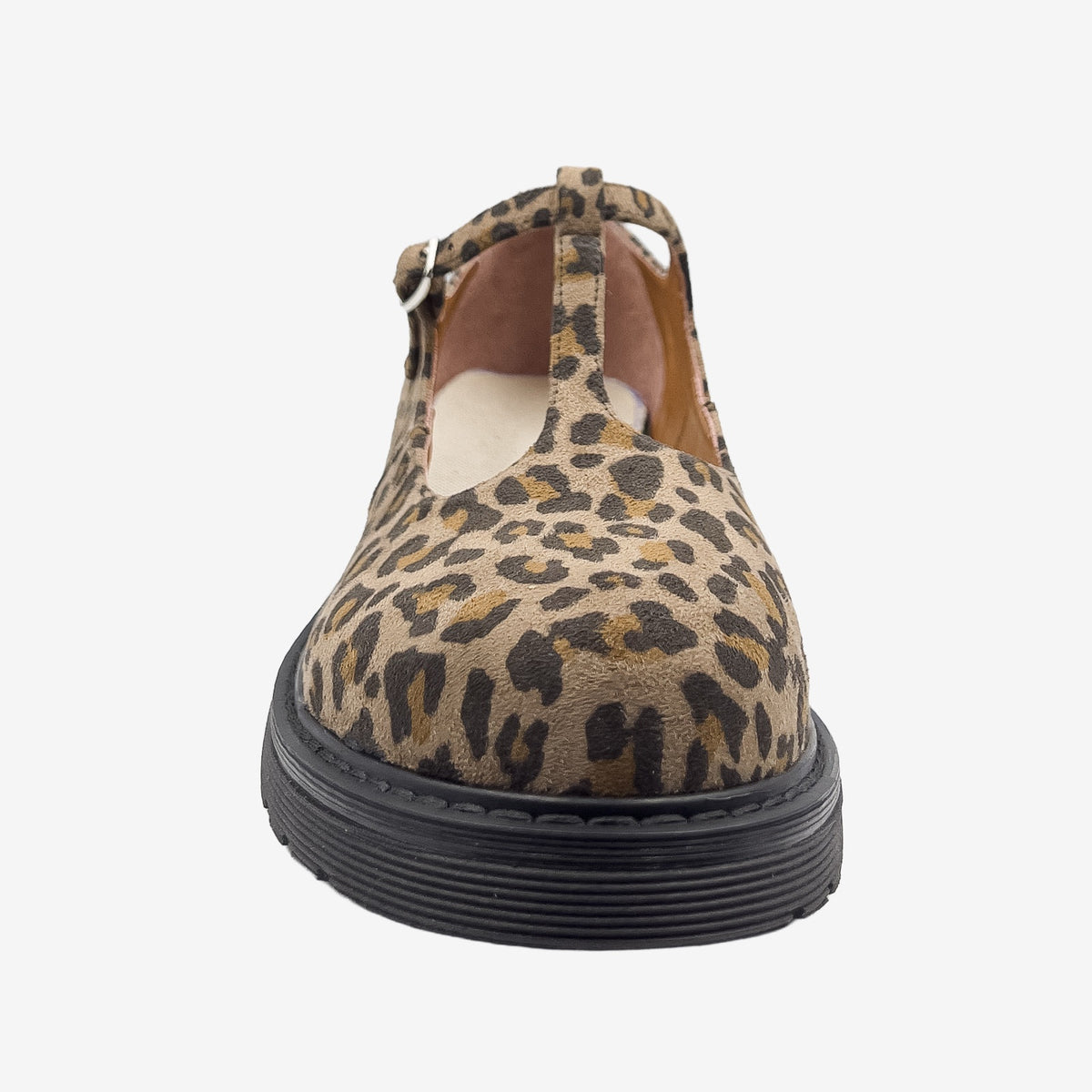 DR POLLINA - MARY JANE T-BAR- Leopardato Pet riciclato - veganshoes